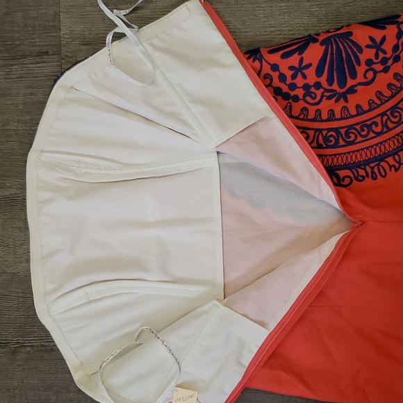 Like New Lilly Pulitzer Coral Red and Navy Dress Size 4 - Picture 6 of 8